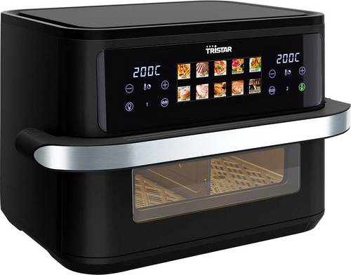 Tristar FR-9078 Heißluft-Fritteuse 10l 2800W BPA-frei, Antihaftbeschichtung, LCD-Display Schwarz, Edelstahl