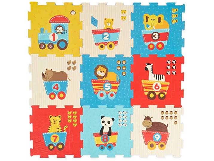 Bieco puzzelmat, 18 stukjes speelmat baby XXL puzzel kinderen kruipmat baby speelmat kinderen turnmat kinderen kinderdekens kruipmat baby letters leren speelmat jongen