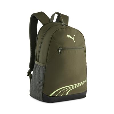 Rucksack PUMA "FUNDAMENTAL BACKPACK", grün (schwarz olive), Rucksäcke, Netz, Obermaterial: 100% Polyester, unifarben, Rucksack, für vielseitige Einsätze, praktisches Design, einfache Pflege