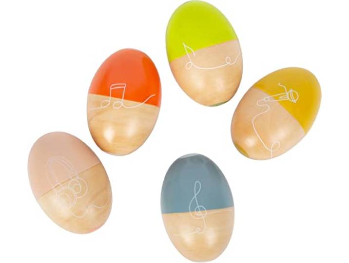 small foot Musikeier Groovy Beats 5 Schütteleier für Kinder, schulen Rhythmus und Taktgefühl, ab 6 Monaten, 12252, Pe