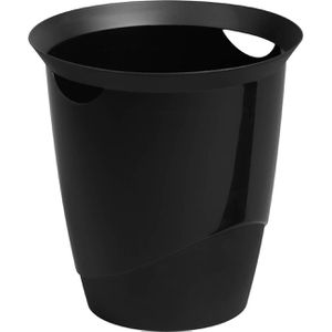 Durable Papierkorb Trend, 1701710060, schwarz, rund, aus Kunststoff, 16 Liter
