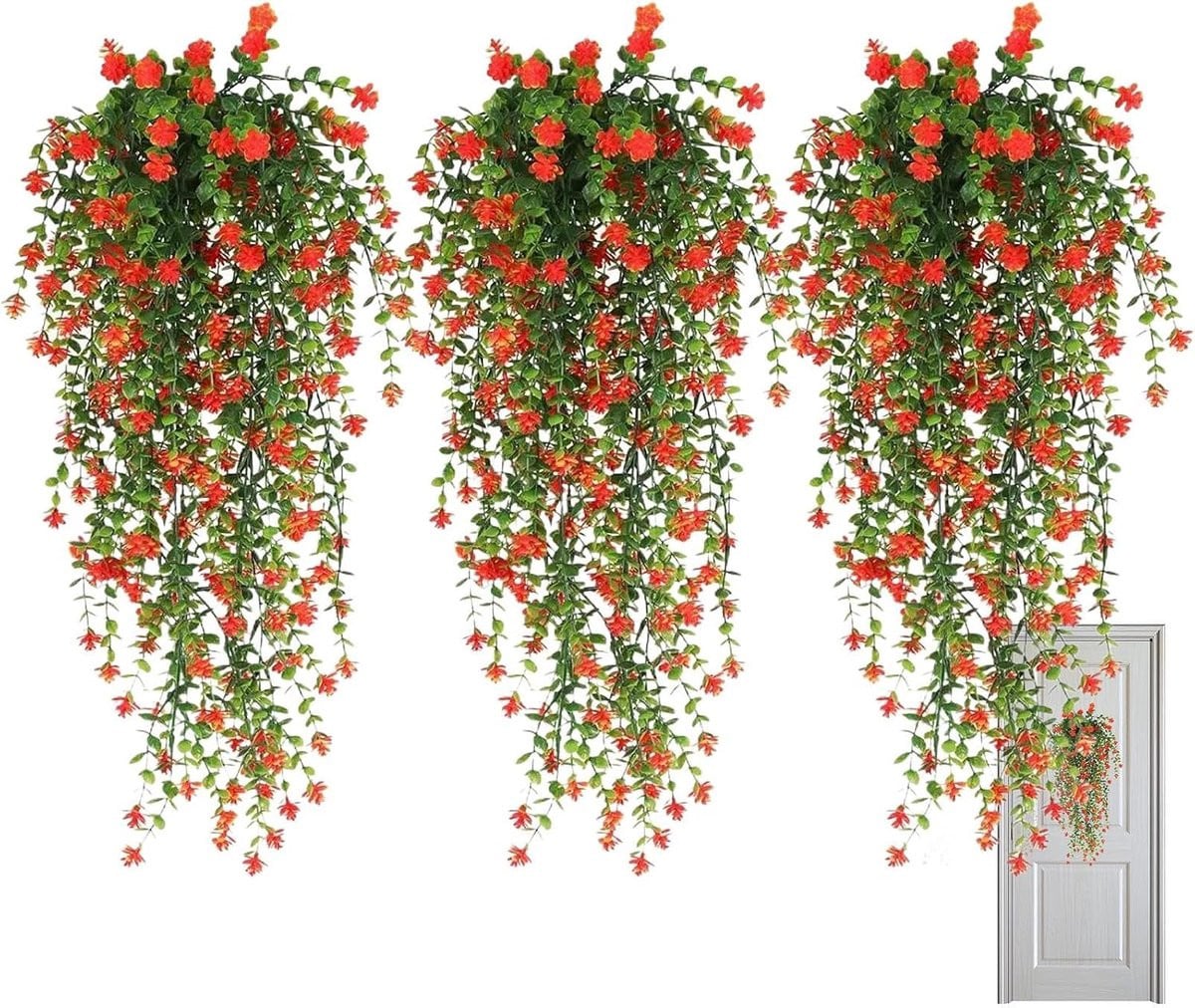 Kunstklimop Wijnstokken Decoratieve Slinger Oranje - 78 cm Lengte