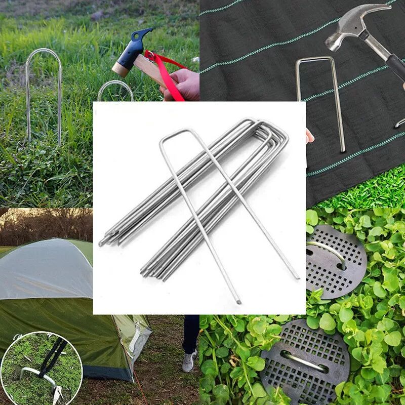 INF 50er-Pack U-förmige Verankerungsstäbe für den Garten 20 cm