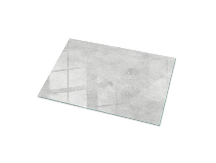 GLASPLATTE 100x70 cm Betonstruktur mit Kratzern