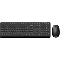 Philips Desktop SPT6307B Wireless Combo Slim Black (US, Kabelgebunden), Tastatur, Schwarz