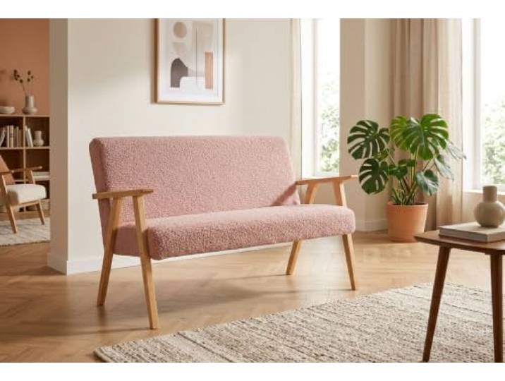 Family Meble Sofa Soler Hunter, 2-Sitzer – Rosa – 46