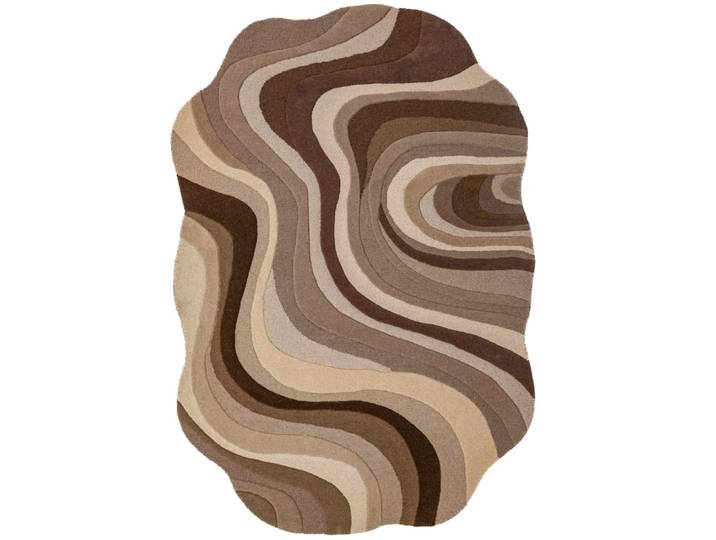 Tapis en laine multicolore tons beiges 200x290cm
