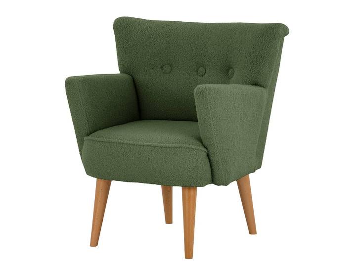 Fauteuil avec accoudoirs Vert Tissu Bouclé Nola 75 x 80 x 64cm