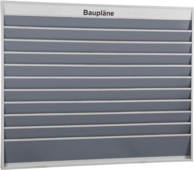 Stecktafel für Baupläne, 10 Schienen