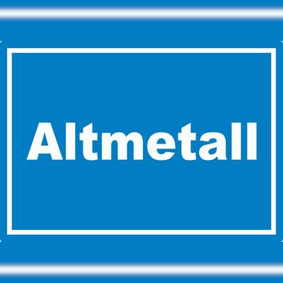 HB-Druck Altmetall Mülltrennung Aufkleber mit Text A1 (594x841mm)