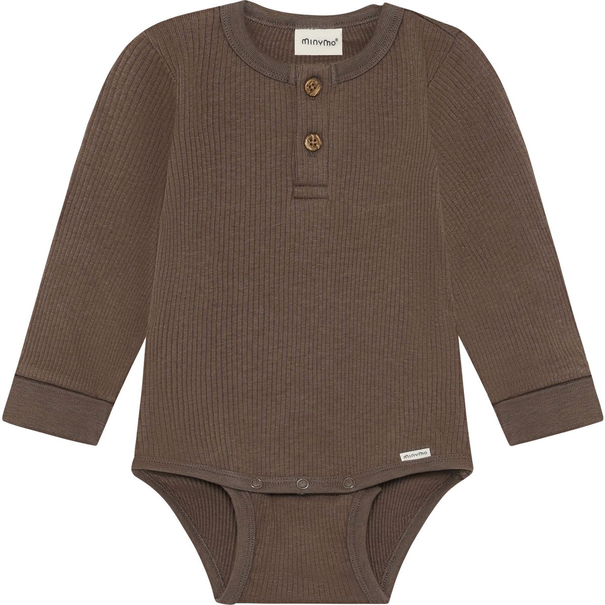 Minymo Body LS Rib chocolate chip (2502) 62 114403-2502-62