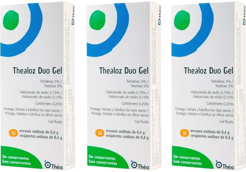THEALOZ Duo Gel Ojos Secos 3x30 uds