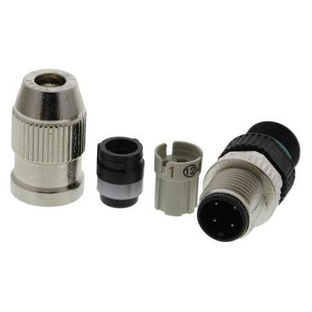 Harting Rundsteckverbinder M12-S male 4-polig (21031111405)