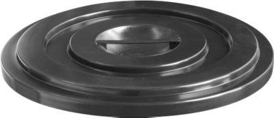 Deckel aus HDPE, 50 Liter, schwarz