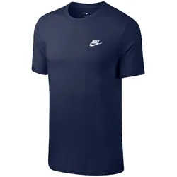 NIKE Sportswear Freizeit T-Shirt Herren 410 - midnight navy/white M