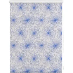 Lichtblick Rollo Klemmfix, ohne Bohren, Verdunkelung, Flower wheel - Blau