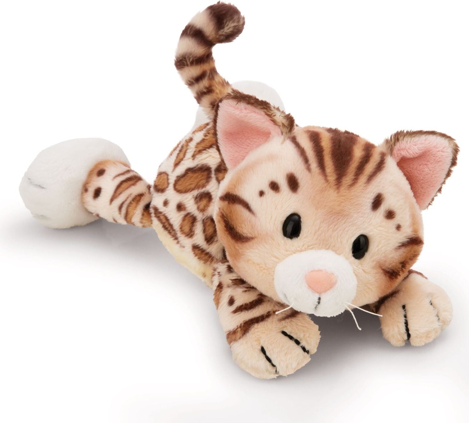 NICI Knuffel liggende Bengaal kat Groen