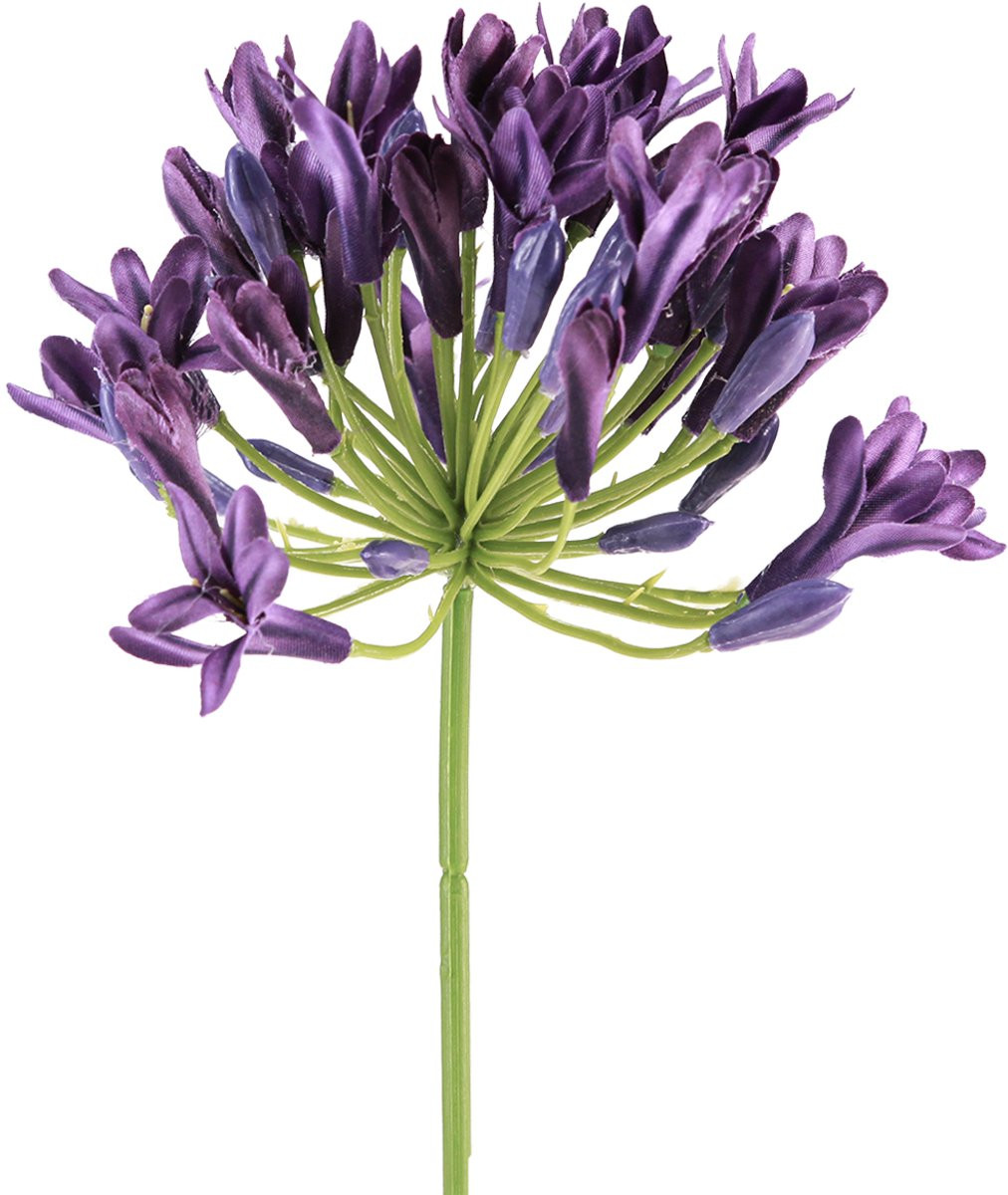 Agapanthus kunstbloemen paars decoratie lelies 75 cm 2 stuks