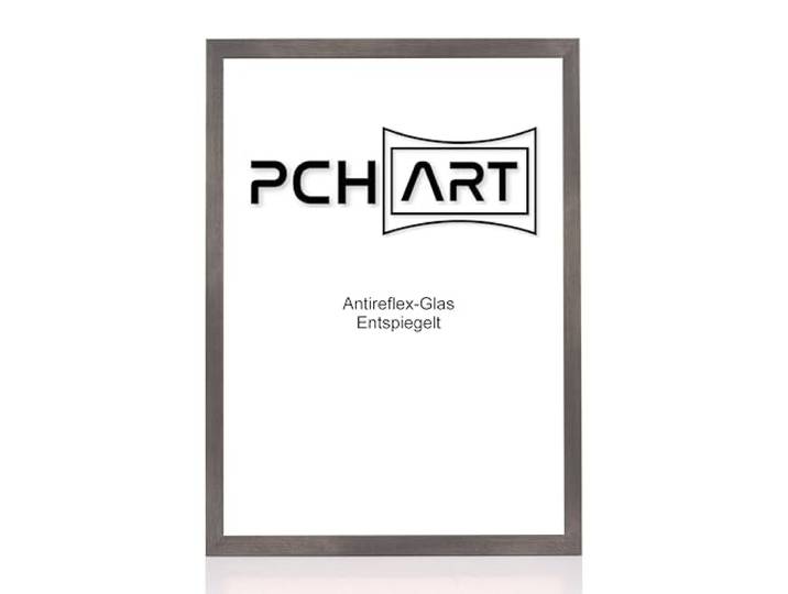 PCH[art] Cadre photo \ New Malmø - Anti-Reflex\ Couleur: Acier Taille: 90x120 Cadre élégant pour vos photos et motifs