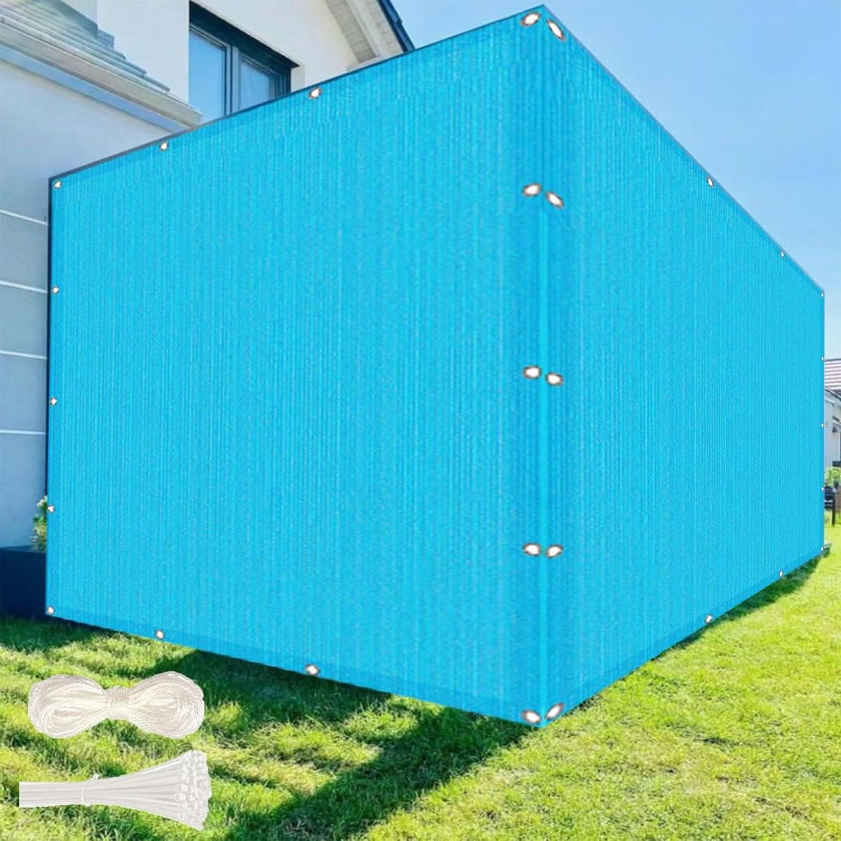 Balkonscherm Hemelsblauw - Windscherm Privacy voor Buitenruimte - 100 x 100 cm