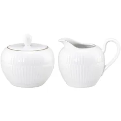 Seltmann Weiden Amina Milch- & Zucker-Set 2-teilig (groß) Weiß mit Goldrand