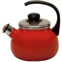 Krüger Flötenkessel "Rom" Ø 18 cm, Wasserkocher, Rot, Grau