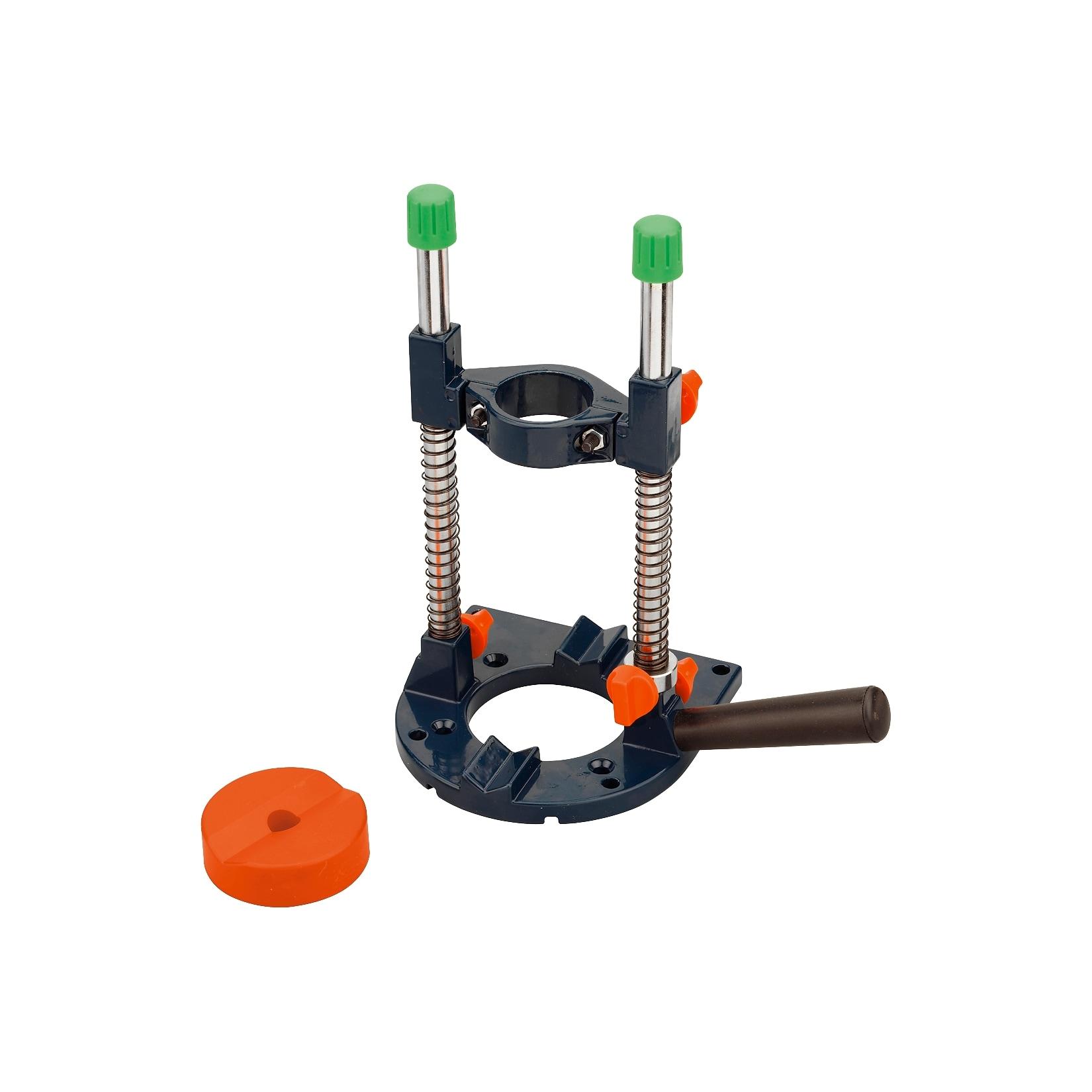 kwb Bohrmaschinen-Ständer für Bohrmaschinen mit 43 mm Euro-Hals bzw. 43 mm Handgriff-Aufnahme, Bohrmobil für Akku-Schrauber mit passender Aufnahme, mobiler Bohrständer für gerade und schräge Bohrungen