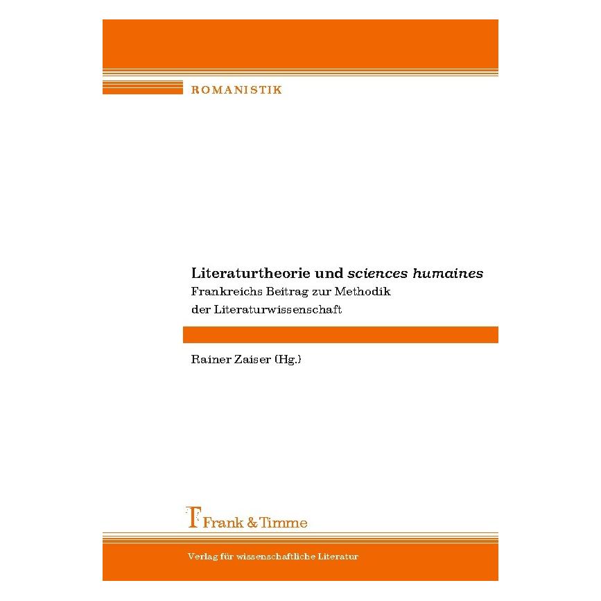Frank & Timme Literaturtheorie und 'sciences humaines' (Deutsch, Softcover, Rainer Zaiser) (55194358)