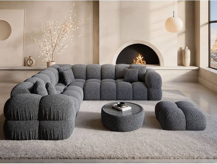 Couch Monteverde L-Form in Stoff