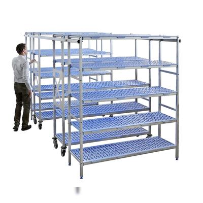 Tournus Ausstattung Feste Einheit für ein verfahrbares Regal mit 5 Ebenen aus Aluminium 205 x 135 x 50 cm Tournus - PLN1350MR