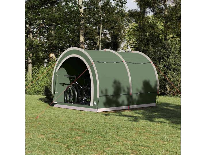 vidaXL Fahrradgarage mit Dach Grün 256 x 222 x 182 cm Taft