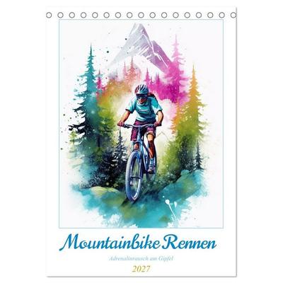 Mountainbike Rennen (Tischkalender 2027 DIN A5 hoch), CALVENDO Monatskalender