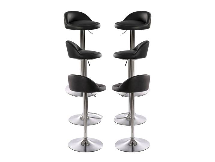 Set 6 Hocker Cirkus - Schwarz