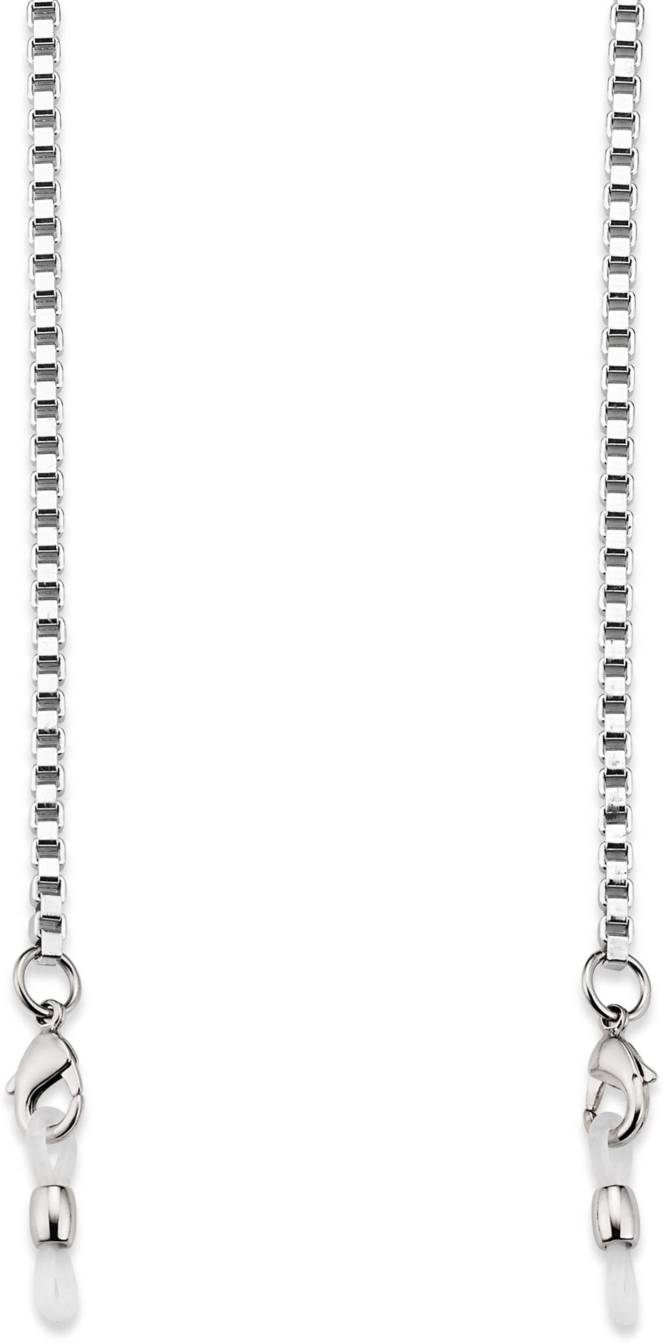Brillenkette BRUNO BANANI "Schmuck Geschenk - Perfekt zu Brille und Sonnenbrille", silber (silberfarben), Tragebänder, DamenL:75cm, Aluminium, Messing, Silikon, Brillenkette, als Maskenkette tragbar, L:75cm silberfarben Einheitsgröße
