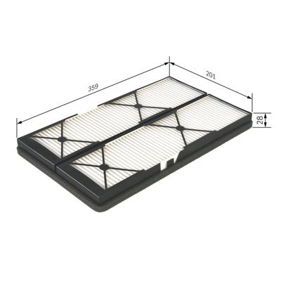 BOSCH Filter, Innenraumluft 1 987 432 044 für Mercedes