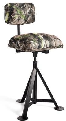 Costway Swivel Hunting Chair Tripod Blind Stool with Detachable Backrest