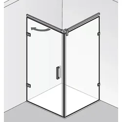 HSK Atelier Plan Pur AP.220 Drehtür mit Seitenwand AP.220