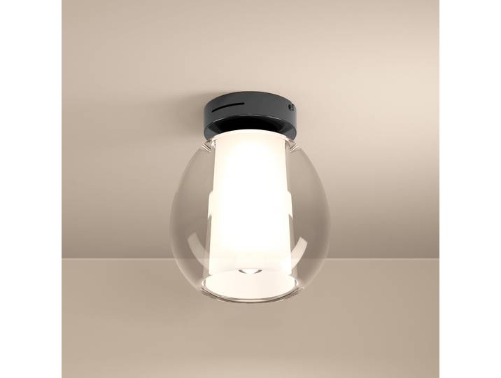 Plafonnier LED Menorca, nickel, Ø 21 cm, CCT - Stars of Light - Salon / séjour - Moderne - Verre - À ampoule unique