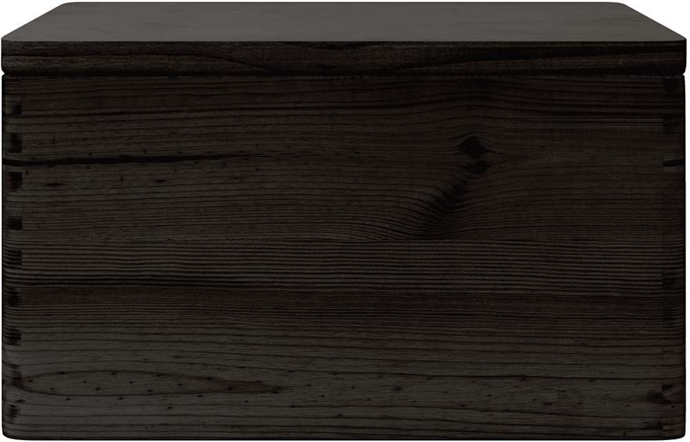 vidaXL Boîte en bois avec couvercle noir 40x30x23cm bois de pin massif