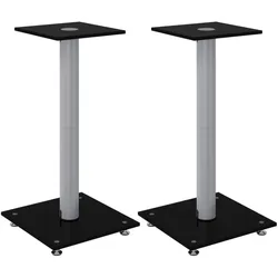 vidaXL Valmenen (Ständer), Lautsprecher Ständer + Wandmontage, Schwarz