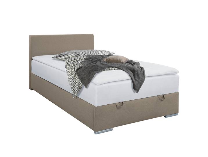 Lit boxspring Randas 120 x 200cm Tissu Cortina Gris