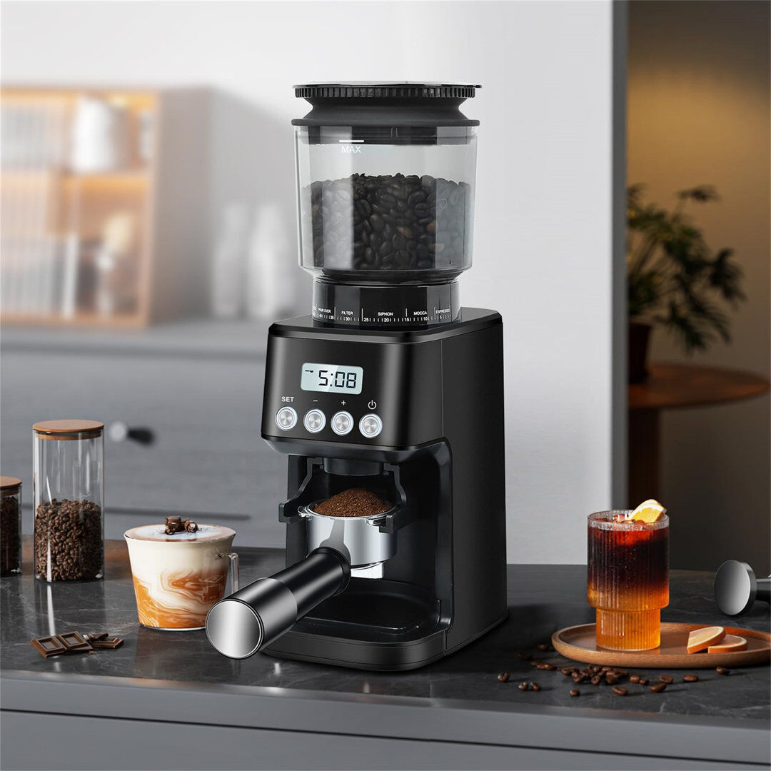 Chengdu Menghejia Technology Co., Ltd. Stainless Steel Electric Blade Coffee Grinder Grey/Black 0ml