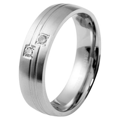 Partnerring AKZENT "Covenant, silberfarbig, hautverträglich" Gr. 54, silber (silberfarbig), Fingerringe, Damen, 54, Edelstahl