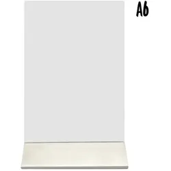 Securit® Transparenter Plakathalter A6 - Vertikal - Acryl - Edelstahlfuß - Beidseitig