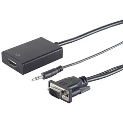 VGA Adapter, HDMI-A Buchse, 1080p, 15cm