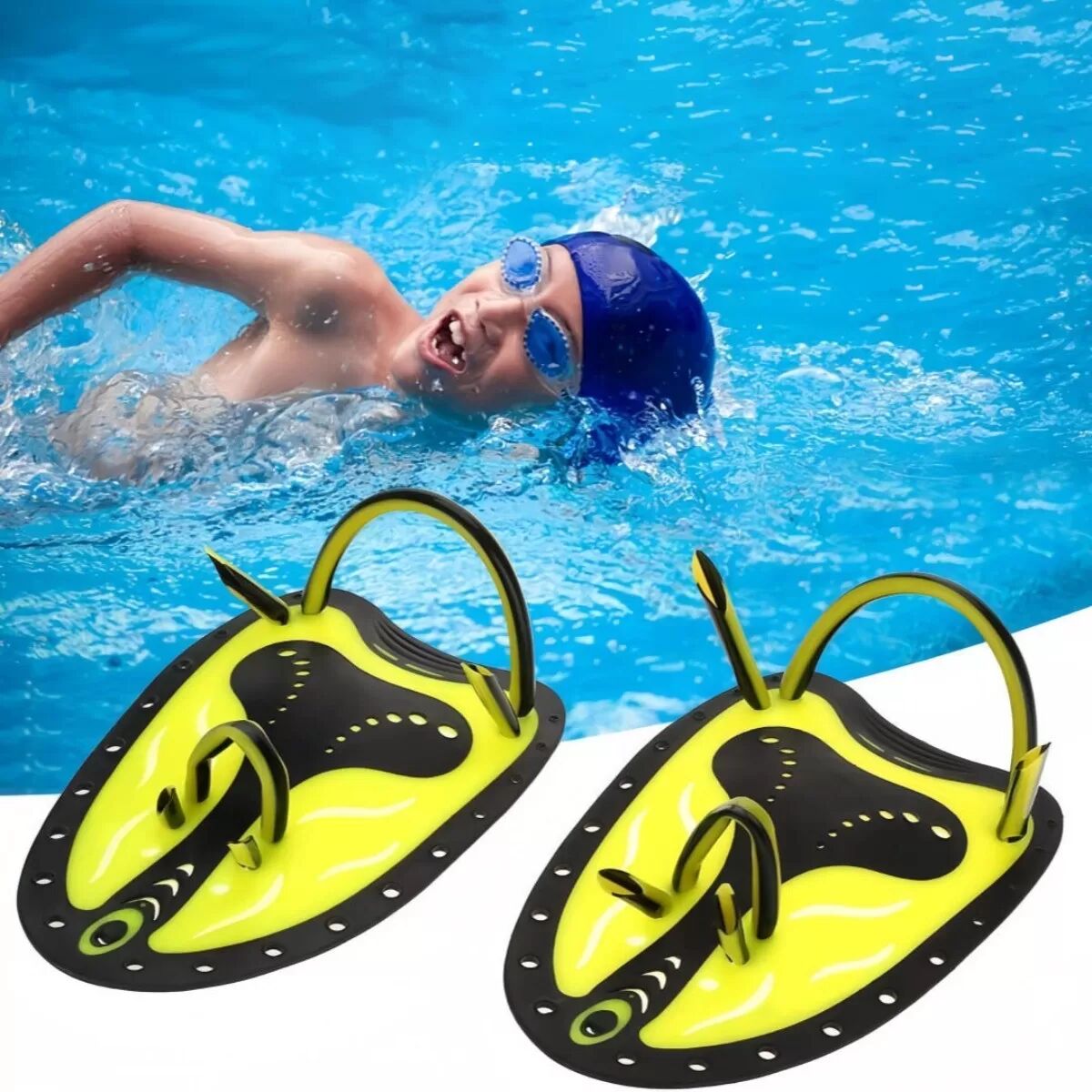 INF Palettes de Natation pour l'Entraînement - Améliorez Votre Technique et Votre Vitesse Bleu