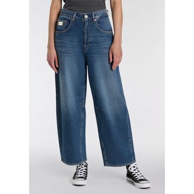 Weite Jeans HERRLICHER "Barrow Denim", Damen, Gr. 31, N-Gr, iconic, Denim/Jeans, Obermaterial: 99% Baumwolle, 1% Elasthan, lang, Jeans, im O-Shape