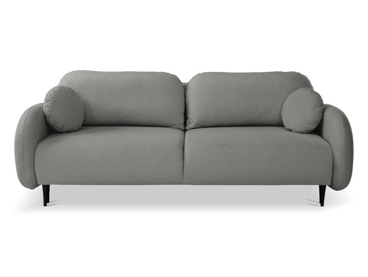 Masseno Sofa AGIO mit Schlaffunktion und Bettkasten, Ausziehbares Bettsofa - Grau, CASTEL 93