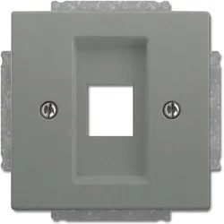 Busch-Jaeger Zentralplatte Mod-Jack 1-fach solo 2561-803 grau Schraubbefestigung