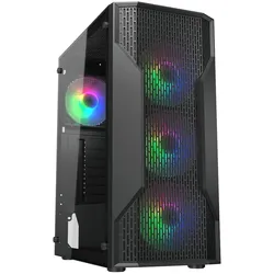 Cougar ATX Semi-Tower Gehäuse 382BD20.0001 (ATX, mATX, Mini-ITX), PC Gehäuse, Mehrfarbig, Schwarz